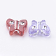 Mixed Color Transparent Metal Enlaced Acrylic Butterfly Beads X-PB21P9204-2