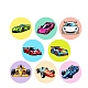 Round Paper Racing Cartoon Sticker Rolls PW-WG20925-01-3