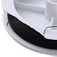 (不良品見切りセール:スクロール破損)  タイガーテールワイヤー  ナイロン被覆ステンレス鋼線  ブラック  0.3mm  約164.04フィート（50m）/ロール TWIR-XCP0001-18-2