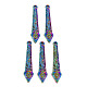 Pendentifs en alliage de couleur arc-en-ciel PALLOY-S180-289-NR-1