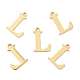 Ion Plating(IP) 304 Stainless Steel Alphabet Charms STAS-H122-L-G-2