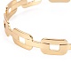 Bracelets de manchette en laiton plaqué durables BJEW-E370-08G-3
