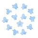 透明なアクリルビーズ  艶消し  花  ライトブルー  17.5x12mm  穴：1.5mm  約770個/500g PLF018-06-2