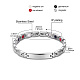 Bracelets de bande de montre de chaîne de panthère d'acier inoxydable de Shegrace JB668A-3