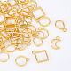 CHGCRAFT 48Pcs 4 Styles Golden Geometric Hollow Frame Charms Teardrop Round Square Moon Alloy Open Back Bezel Pendants for DIY UV Resin Pressed Flower Jewelry FIND-CA0005-98-5