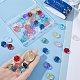 SUNNYCLUE 54Pcs 9 Colors Transparent Spray Painted Glass Beads GLAA-SC0001-80-3