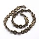 Donut Natural Pyrite Beads Strands G-L307-01-3