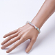 Natural Morganite Beaded Stretch Bracelets X-BJEW-JB02683-02-3