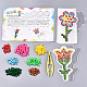 DIY 380 個チューブ ヒューズ ビーズ キット  2個の花abcプラスチックペグボード付き  2個アイロン紙  1のPCのプラスチック製のビーズピンセット  チューリップの花柄  ミックスカラー  5x5mm  穴：3mm DIY-N002-004-1