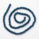 Faceted Solid Color Glass Rondelle Bead Strands GLAA-Q044-6mm-17-2