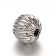 Round 304 Stainless Steel Corrugated Beads STAS-I050-01-12mm-2