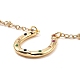 Colorful Cubic Zirconia Arch Pendant Necklace with Brass Satellite Chains for Women NJEW-Z018-01G-3