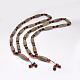 Buddhist Jewelry Natural Tibetan Agate Beaded Necklaces NJEW-F131-20-1