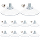 GORGECRAFT 12PCS License Plate Suction Cups Hooks Clear 42Mm Diameter Strong Suctions Cup Holders Bathroom Kitchen Shelf Accessories with Iron M6 Cap Nut for Shade Cloth Acrylic Plate FIND-GF0003-39B-1