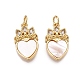 Латунные микропаве прозрачные подвески с фианитом KK-N254-211G-1