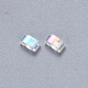 Perline di vetro trasparente a 2 foro SEED-S031-M-250-2