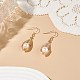 Natural Pearl Teardrop Dangle Earrings EJEW-JE05091-01-4