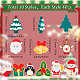 Sunnyclue 40pcs 10 Arten Weihnachtsthema opake Cabochons aus Harz CRES-SC0002-56-2