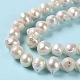 Natural Keshi Pearl Beads Strands PEAR-E018-17-4