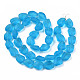 Transparent Frosted Glass Beads Strands FGLA-S001-02-2