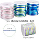 Pandahall elite 4 rouleaux 4 couleurs cordon de fil de nylon teint par segment NWIR-PH0002-14A-3