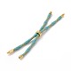 Bracelets argentés en corde de nylon MAK-C003-03G-08-1