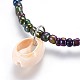 Стеклянные бусины кулон ожерелья NJEW-JN02314-M-4