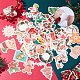 Sunnyclue 102 Stück selbstklebende Kunststoffaufkleber mit Weihnachtsmotiv DIY-SC0021-89-4