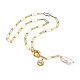 Collares de lazo de perlas keshi de perlas barrocas naturales NJEW-JN03042-01-2