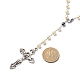 Synthetic Hematite & Glass Rosary Bead Necklaces for Women NJEW-JN03992-3