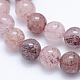 Chapelets de perles aux fraises en quartz naturel G-J373-16-12mm-2