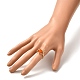 男性女性向けの癒しのパワーナチュラルカーネリアンリング  真鍮のパーツでナザールボンジュウの指輪  usサイズ4 3/4(15.4mm) X1-RJEW-TA00007-05-3