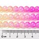 Chapelets de perles en verre craquelé peints à la bombe DGLA-C002-8mm-05-5