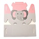 紙カップケーキボックス  ポータブルギフトボックス  結婚式のキャンディーボックス用  動物の柄の四角  象模様  8.5x11.5x15cm CON-I009-14B-2