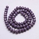 Faceted Rondelle Imitation Jade Glass Bead Strands X-GLAA-F001-6x4mm-16-2