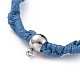 Unisex Adjustable Korean Waxed Polyester Cord Braided Bead Bracelets BJEW-JB04669-3