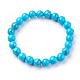 Synthetic Turquoise Beads Stretch Bracelets BJEW-F380-01-B03-1