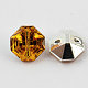 2-Hoyo botones de octágono de acrílico Diamante de imitación de Taiwán BUTT-F016-13mm-07-2