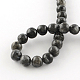Chapelets de perles rondes en labradorite naturelle G-R342-10mm-09-3