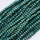 1 Strand Electroplate Opaque Solid Color Crystal Glass Rondelle Beads Strands X-EGLA-F049A-11AB-1