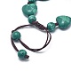 Bracelets de perles tressées en turquoise synthétique BJEW-K212-D-4