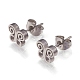 304 Stainless Steel Stud Earrings EJEW-N045-10P-1