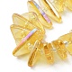 Electroplate Transparent Glass Beads Strands EGLA-R114-01E-3
