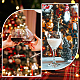 12 pz tema natalizio in lega di stile tibetano e ciondoli in vetro ciondoli per bicchiere di vino AJEW-SC0002-02-5