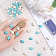 SUNNYCLUE 1 Box 80PCS Elephant Beads Synthetic Turquoise Animal Beads Gemstone Charms Cute Small Natural Lucky Precious Blue White Stone Loose Spacer Beads for Jewelry Making Beading Kit Bracelets G-SC0002-56-3