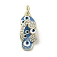 Brass Micro Pave Cubic Zirconia Pendants KK-E092-19G-06-1