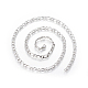 304 Stainless Steel Figaro Chain Necklaces NJEW-E143-08P-1