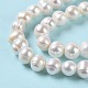 Fili di perle di perle d'acqua dolce coltivate naturali PEAR-E018-10-4
