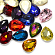 Faceted Teardrop Glass Pointed Back Rhinestone Cabochons RGLA-A008-13x18mm-SM-1