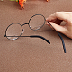 Gorgecraft 20 paires 4 couleurs embouts de lunettes en silicone embouts de branches de lunettes manchon support souple antidérapant poignées rectangulaires retenue de lunettes confortable pour branches fines lunettes accessoires de lunettes de soleil AJEW-GF0006-79-7